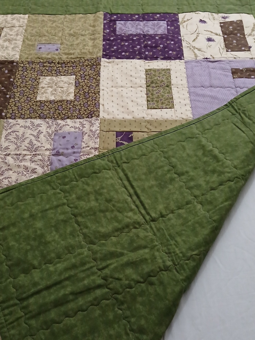 Homemade Botanical Quilt - Picture 14 of 16